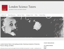 Tablet Screenshot of londonsciencetutors.com